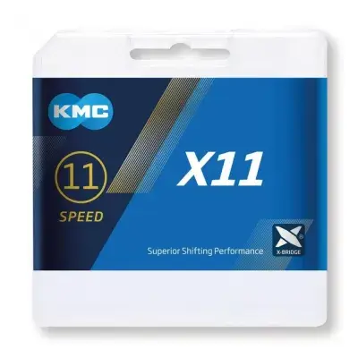 KMC X11 11-fach Fahrradkette 118 Glieder grau - hochwertige Schaltungskette für 11-Speed Antrieb