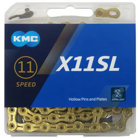 KMC Kette X11SL Ti-N Gold 1/2" x 11/128" 118 Glieder 5,65mm 11-f.