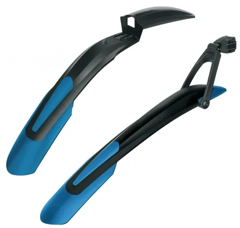SKS Shockblade/X-Blade Schutzblechset 29" schwarz/blau, bruchsicherer 2-Komponenten-Kunststoff,…