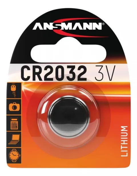 Ansmann Knopfzelle Batterie CR2032 Lithium, 3V