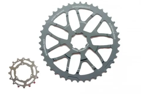 Stronglight Umbaukit für Shimano Kasette 42 Z HT³ inklusive 16Z Stahl Ritzel