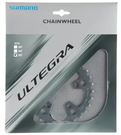SHIMANO Kettenblatt ULTEGRA FC-6703 30Z Silber - präziser Antrieb für Dreifach-Kurbeln