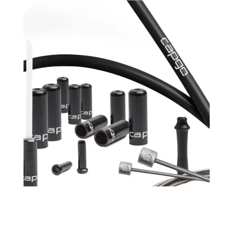 capgo OL Schaltset lang schwarz Shimano/Sram MTB ATB Road - PTFE-gefettete Außenhülle mit Kevlar