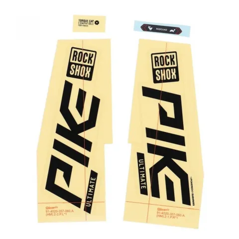 RockShox Gabel Decal-Kit Pike Ultimate 27|29 Zoll 11.4018.105.046 Gloss Black für silber