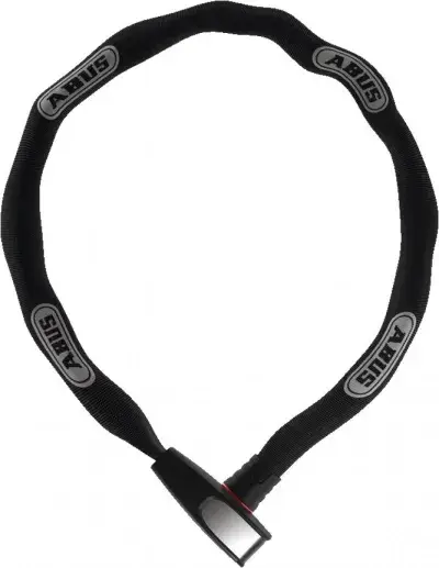 ABUS Kettenschloss Steel-O-Chain 8807K/110 cm black - 7 mm Vierkantkette, 110 cm Länge,…