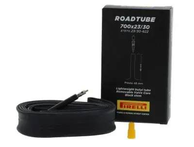 Pirelli Schlauch ROADTUBE 28" Race 28 schwarz - zuverlässiger Rennrad-Schlauch mit 48 mm SV Ventil