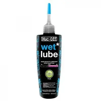 Muc-Off Wet Lube 120 ml - Biologisch abbaubares Kettenschmiermittel, wasser- und schlammfest, mit…