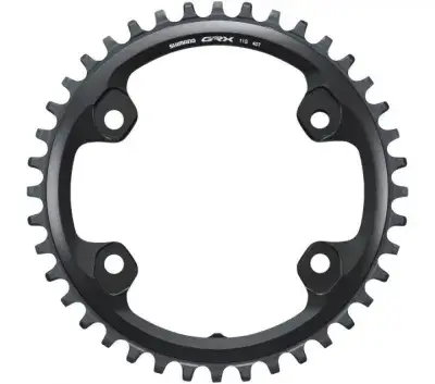 SHIMANO Kettenblatt GRX FC-RX810 40 Zähne Schwarz - Effizienter 1-fach Antrieb für Gravel und Road