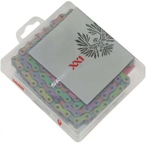 SRAM Kette XX1 Eagle Hollow Pin rainbow - 12-fach, 126 Glieder, inkl. PowerLock
