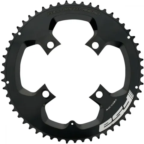 FSA Kettenblatt Road Powerbox Aero Pro 110 mm x 56 T Schwarz - Aerodynamisches Wettkampf-Kettenblatt