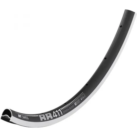 DT Swiss Felge RR 411 Asymmetric 28"/700C 32 Loch Schwarz - leichte Rennradelge
