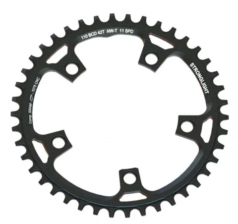 Stronglight Kettenblatt Gravel f Sram 38Zähne schwarz Alu 7075-T6 110mm