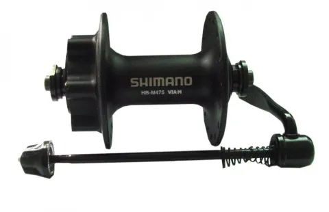 SHIMANO Vorderradnabe HB-M475 6-Loch Schnellspanner Vorderradnabe - für Scheibenbremsen 32 Loch