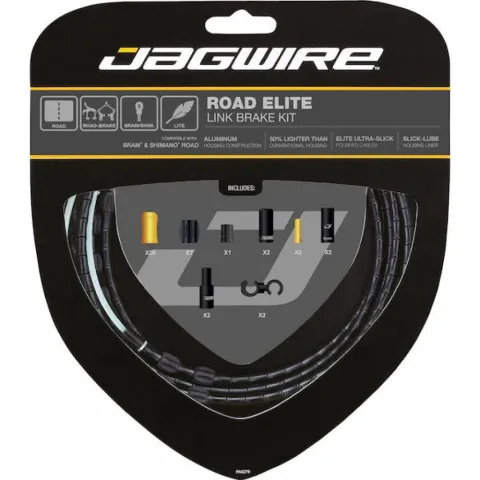 Jagwire Bremszugset Road Elite Link Standardlänge Schwarz - direkte, leichte…