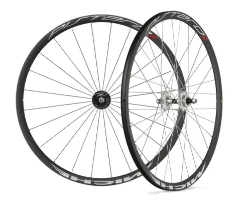 Miche Pistard Tubular Bahn-Laufradsatz 1985 g Schlauchreifen Silber-Schwarz