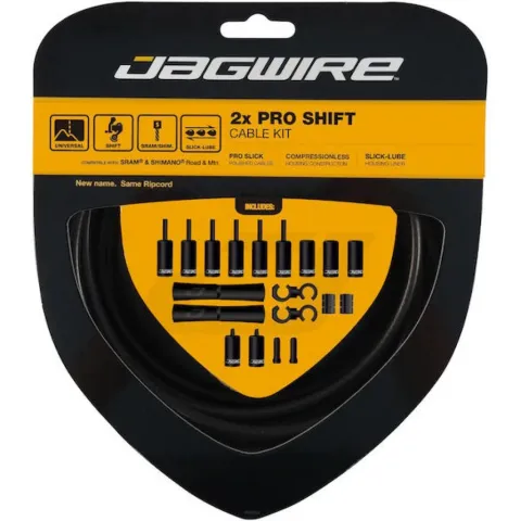 Jagwire Schaltzugset Road & Mountain Pro 2x Stealth Black - präzise Schaltperformance