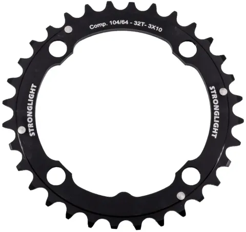 Stronglight Kettenblatt XC E 32Z - 4-Arm 104mm Lochkreis - Aluminium 5083 schwarz - für 9/10-fach…