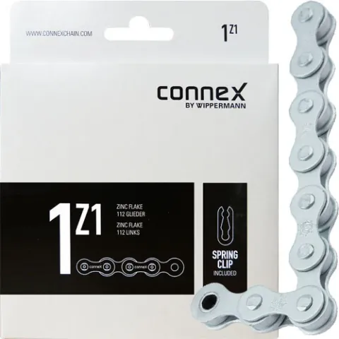 ConneX 1Z1 1s Kette 112 Glieder silber - rostgeschützte Einzelgang-Kette