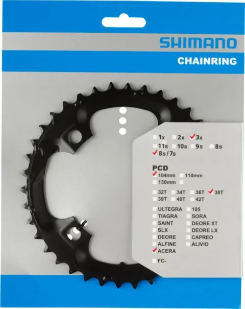 Shimano Acera FC-M361 Kettenblatt 38 Zähne schwarz