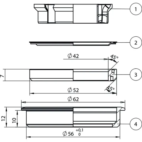 Centurion Steuersatz AICR by ACROS® 56 mm/62 mm - integrierter Ahead-Steuersatz mit Innenzugführung