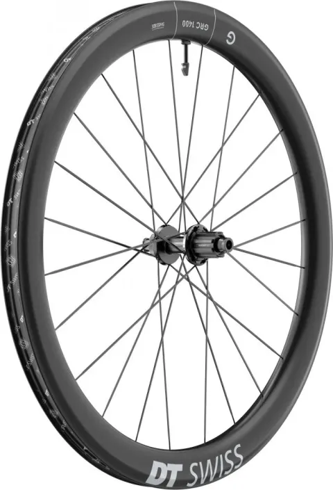 DT Swiss Laufrad GRC 1400 DICUT 29" 622 x 50 mm Schwarz - leichtes Carbon-Gravel-Vorderrad