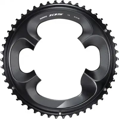 SHIMANO Kettenblatt 105 FC-R7000 50 Zähne Schwarz - präzise Schaltperformance für Rennräder