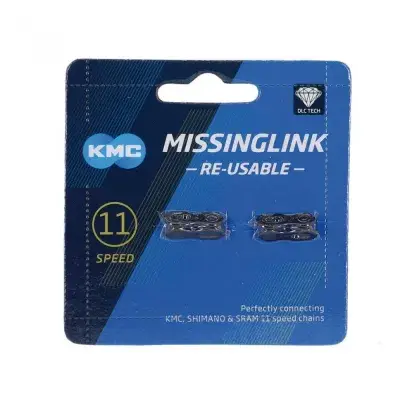 KMC Missinglink 11R DLC schwarz 2 Stück Kettenschloss 5 - Kettenverschluss