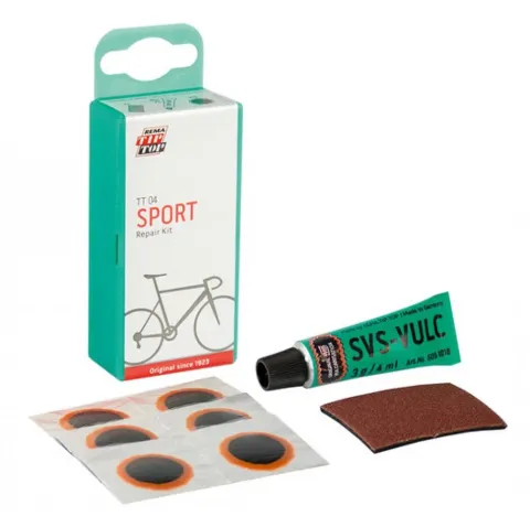 Rema Tip Top Flickzeug TT04 - Reparatur-Set für Fahrradschläuche, 6 Flicken (Größe F0),…