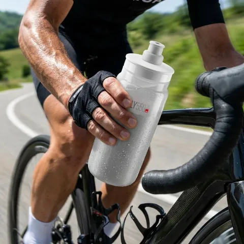Elite Trinkflasche Fly Tex transparent 550 Milliliter - ultraleichte Fahrradflasche mit…