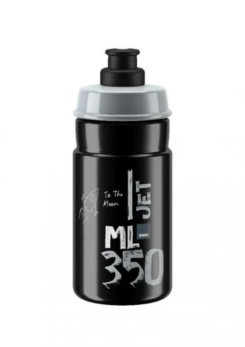 Elite Jet Trinkflasche 350 ml - Schwarz/Grau 66 mm