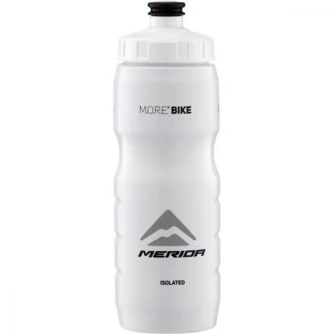 Merida Trinkflasche Thermo 650 ml Weiß/Grau - Auslaufsichere Thermoflasche für Radfahrer