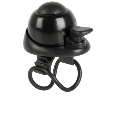 Messingschlager BELLA DOME MINI Fahrradglocke Aluminium Ø 34 mm Schwarz - 360° drehbar