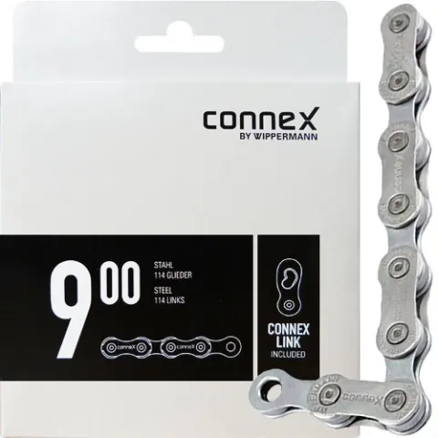 Connex Wippermann Kette 900 1/2" x 11/128" 114 Glieder 6,6mm 9-fach