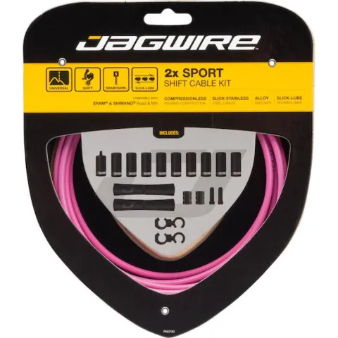 Jagwire Schaltzugset Road & Mountain Sport Universal Pink - präzises Schalten