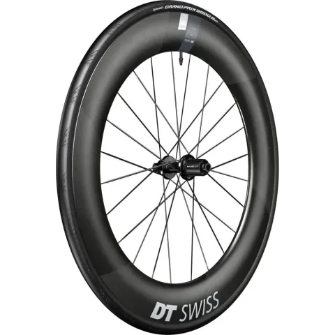 DT Swiss Laufrad ARC 1400 Dicut Disc 622 x 80 mm Schwarz - aerodynamisches Carbon-Vorderrad