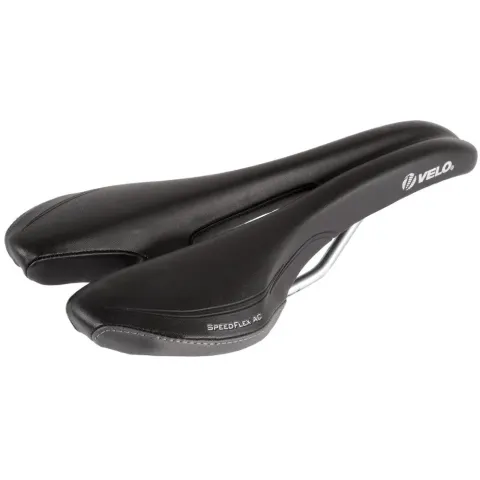 VELO Plush SpeedFlex AC Rennsattel - schwarz, V-Cut, O-Zone Full Cut, Arc-Tech Federung, 275 x 130…