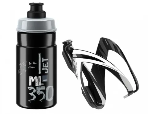 ELITE Kit Trinkflasche JET 350 ml + CEO Halter für Kinderrahmen - leichtes - Flaschenhalter -…