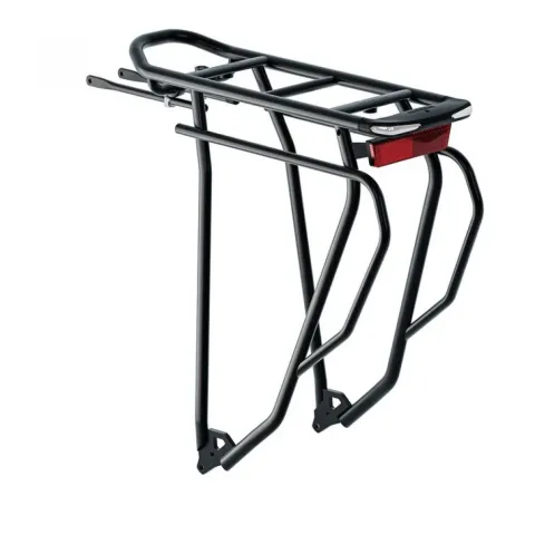 Racktime Gleam IT 2.0 Tour Gepäckträger mit Standlicht Schwarz - Stabiler Fahrradträger 28-29 Zoll