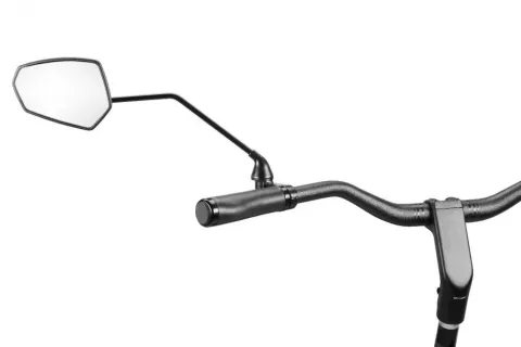ergotec Rückspiegel M-77LV - Einklappbarer Fahrrad-Rückspiegel mit langem Arm und großer…