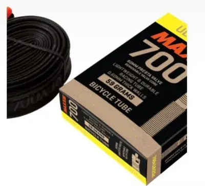 Maxxis UltraLight Fahrradschlauch 28x0.85-1.25", 23-32/622, 700x23/32C SV 48mm, Butyl, 0,6mm…