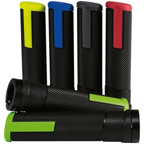 Ergotec MTB-ATB-Griffe Porto Kraton/Alu, 133/133mm per Paar sw/grün