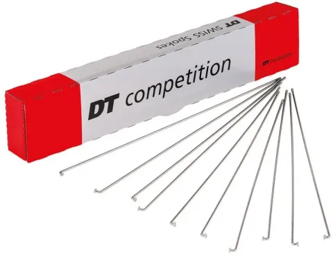 DT Swiss Speiche Competition 2.0 / 1.8 292 mm silber - robuste, leichte Laufrad-Speiche