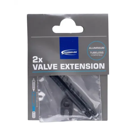 Schwalbe Ventilverlängerung Alu 65mm (2 Stück) - für hohe Aero-Felgen