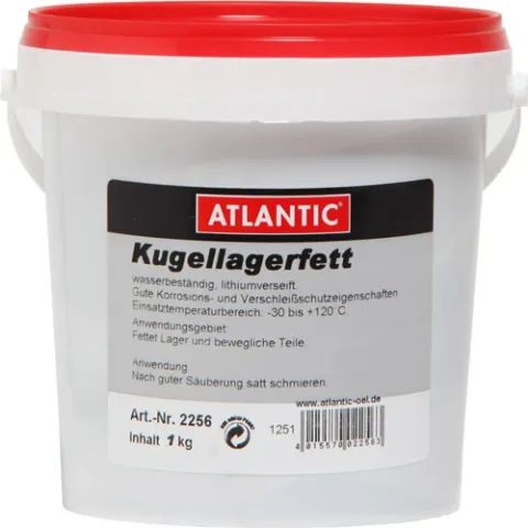 Atlantic Kugellagerfett Eimer 1kg 2256 - Hochleistungs-Schmierfett für Kugellager