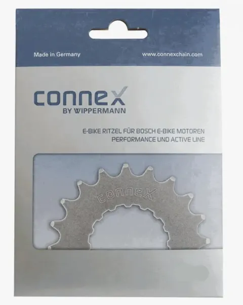 Connex Antriebsritzel 15 Zähne, für Bosch E-Bike Motoren Active/Performance Line, Stahl, 1/2" x 2…