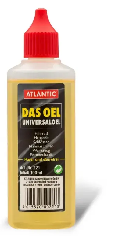 Atlantic DAS OEL Universalöl Flasche 100ml - Hochwertiges Schmiermittel für Fahrrad, Haushalt und…