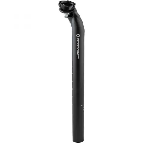 Procraft Sattelstütze Classic 2-Bolt Ø 31,8 x 350 mm Schwarz - Gekröpfte Patentsattelstütze aus…