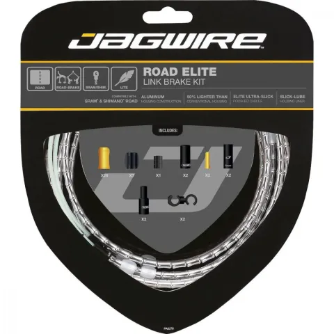 Jagwire Road Elite Link Bremszugset Silber - Leicht & präzise für SRAM/Shimano
