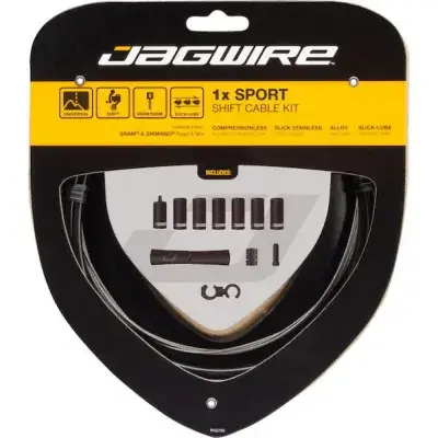 Jagwire Schaltzugset Road & Mountain Sport Universal Schwarz - präzise Schaltperformance
