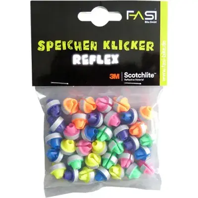 FASI Reflektor-Speichenklicker 36 Stück - bunt, 3M Scotchlite